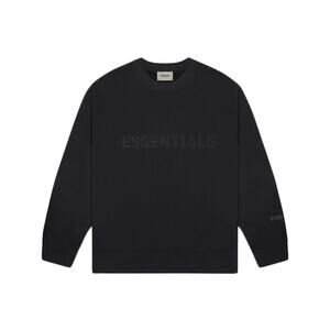 Fear of God Essentials Black Applique Logo Crewneck Size M